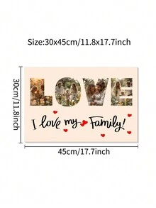 1 bức tranh treo trang trí cá nhân hóa 45x30cm 'Tôi yêu gia đình chúng ta' Ảnh chân dung gia đình hàng ngày Quà tặng nghệ thuật sợi tùy chỉnh Hình chữ nhật không khung Canvas nguyên chất Phòng ngủ tùy chỉnh Phòng khách Phòng ăn Phòng học Lối vào Khu vực giải trí Tranh treo trang trí - Nhiều màu - Xem 6
