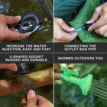 Portable Solar Shower Bag - Solar-Powered Water Heating System, Ultra-Portable, Detachable Hose, Interchangeable Shower Head - Ideal For Outdoor Enthusiasts, Camping, Hiking, Beach Trips, And Swimming Excursions, Enjoy Warm Showers Anywhere!