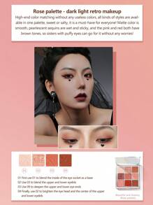Zeesea 9-Color Eyeshadow Palette - Easy To Apply And Blend, Long-Lasting Eyeshadow Palette - 12. Rose Garden - View 6