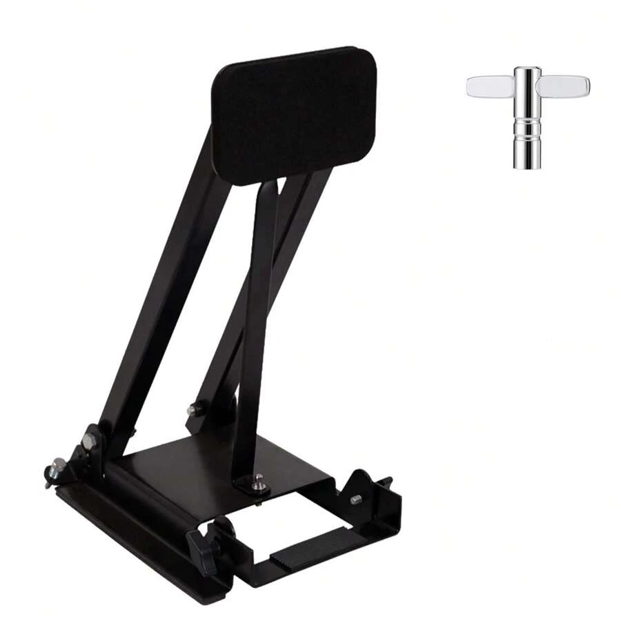 PFUGMU Bass Drum Practice Pads, Folding Bass Pedal Practice Pad For Training Real Feel High Density Rubber Rebound - 黑色 - 查看 1