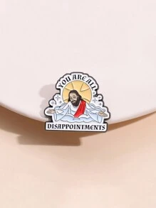 1入組「你們都令人失望」卡通造型胸針，多用途服飾配件徽章，適用於男女日常穿著 - 人物 - 查看 1