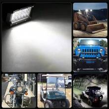 4 Inch LED Pod Lights,2/4PCS 120W 12000LM Triple Row Flood Spot Combo Offroad Driving Fog Ditch Work Light Compatible For Pickup Truck Trailer ATV UTV SUV Boat Lights Car Accessories Car Must Haves Car Decor Car Light