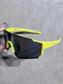 1 件/3 件/5 件男士大框运动镜有色时尚无框镜片摩托车护目镜骑行眼镜变色运动眼镜适合户外旅行使用 - 黃色 - 查看 14