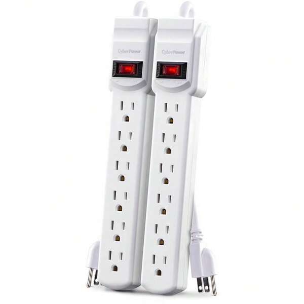 CyberPower MP1044NN Power Strip Twin Pack - White