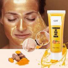 GZE VC 姜黄撕拉式收缩毛孔面膜 | 去黑头、去角质、深层清洁 - 抗衰老、提拉、亮泽和焕活 - 去除黑头、污垢和油脂 - 薑色 - 查看 4
