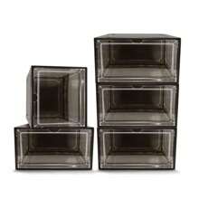 ANDROMEDA INC 6 Piezas Caja De Almacenamiento De Zapatos Transparente De Acrílico, Caja De Zapatos, Organizador De Zapatos Apilable, Cajas Organizadoras, Caja De Almacenamiento Multiuso De Zapatos - transparente - Ver 1