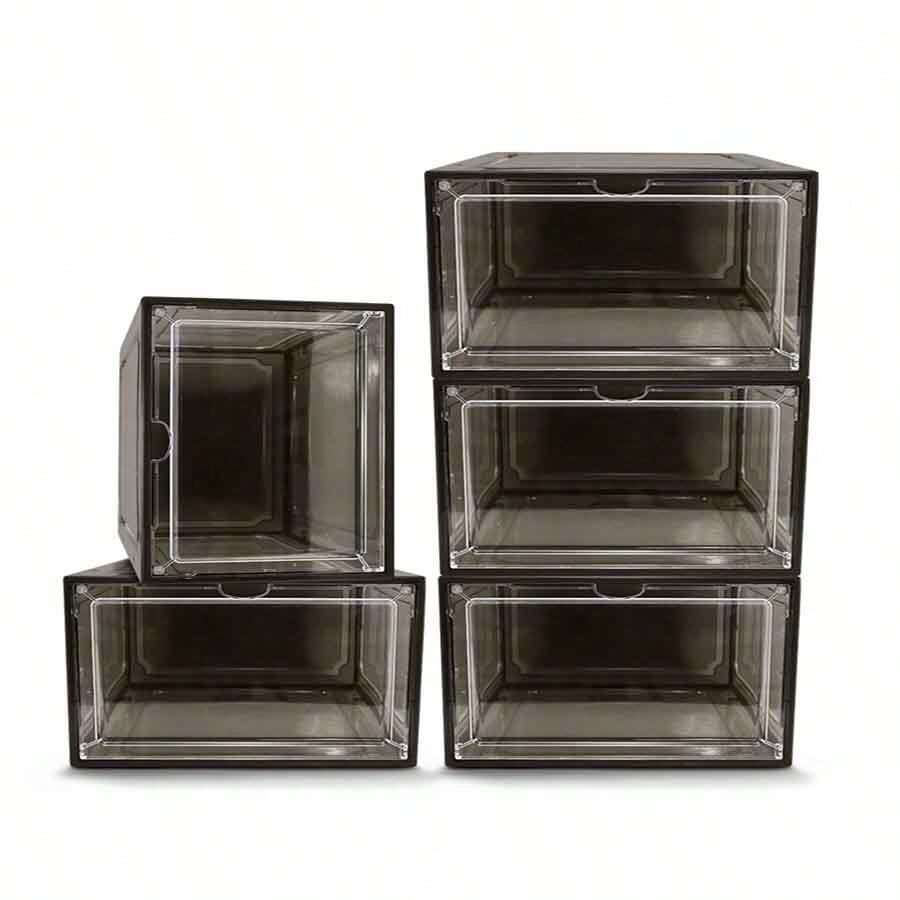 ANDROMEDA INC 6 Piezas Caja De Almacenamiento De Zapatos Transparente De Acrílico, Caja De Zapatos, Organizador De Zapatos Apilable, Cajas Organizadoras, Caja De Almacenamiento Multiuso De Zapatos - transparente - Ver 1