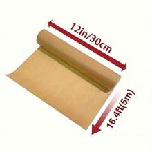 1 Roll, Heavy Duty Unbleached Parchment Paper Roll For Baking, Cooking, Grilling, Air Fryer And Steaming - Non-Stick, Silicone Oil Coated - Kitchen Accessories And Home Kitchen Items Back To School
