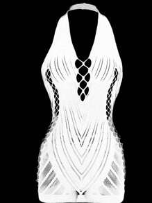 1PC Women Sexy Lingerie Sexy Fishnet Cover Up For Music Festival Without Bikini Hollow Out Bodycon Dress See Through Beachwear Summer Women's Swimwear Clothing Swimsuit