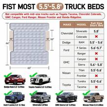 Umbrauto Truck Bed Inflatable Air Mattress For 5.5'-5.8' Full Size Pickup Truck Tent Air Beds With Built-In Rechargeable Electric Air Pump For Outdoor Camping - 灰色 - 查看 2