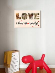 1 bức tranh treo trang trí cá nhân hóa 45x30cm 'Tôi yêu gia đình chúng ta' Ảnh chân dung gia đình hàng ngày Quà tặng nghệ thuật sợi tùy chỉnh Hình chữ nhật không khung Canvas nguyên chất Phòng ngủ tùy chỉnh Phòng khách Phòng ăn Phòng học Lối vào Khu vực giải trí Tranh treo trang trí - Nhiều màu - Xem 8