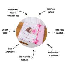Trocador de Fraldas Bebê Para Cômoda e Berço Com Capa Plástica Menino Menina - Bailarina Encantada - Visão 5