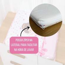 Trocador de Fraldas Bebê Para Cômoda e Berço Com Capa Plástica Menino Menina - Bailarina Encantada - Visão 8