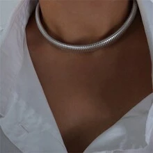 1入復古風修身項鍊，18K金鍍不銹鋼材質，適合女性日常佩戴和婚禮禮物 - Necklace - 查看 14