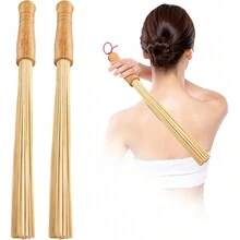 1PC Bamboo Massage Sticks,Bamboo Therapy Massage Body Tool For Relax Muscles - Apricot - View 2