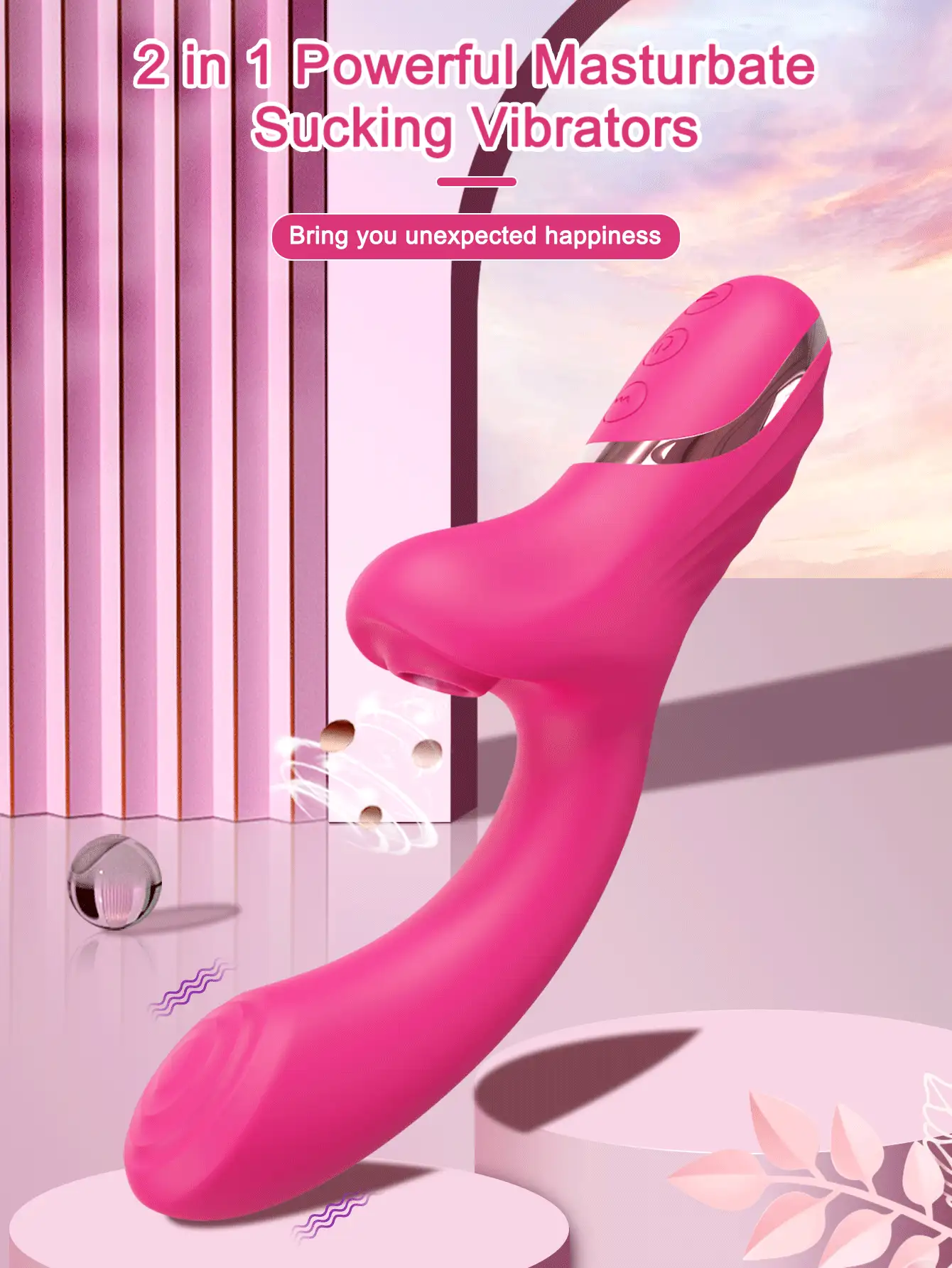 2 en 1 Vibrador clitoriano, juguetes sexuales para mujeres, estimulador oral del clítoris y del punto G, masturbación vaginal, para adultos mayores de 18 años
