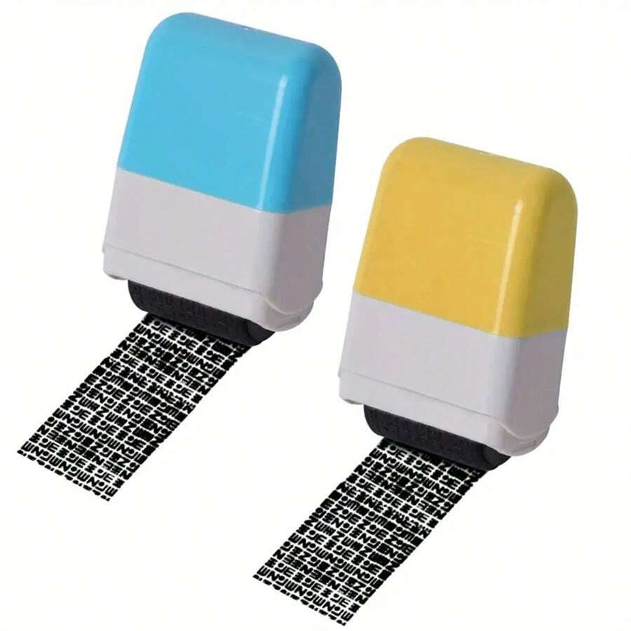 1pc Identity Theft Protection Roller Stamp Set, Security Roller, Anti-Theft, Privacy & Safety, Designed Specifically For Identity Shielding Security - 1pc - View 1