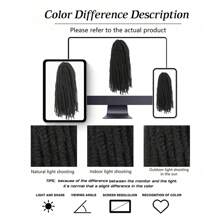 1Pack Twist Braiding Hair  Twist Hair Long  Twist Hair  Afro Kinky Curly Twist Crochet Hair Synthetic Marley Hair Extensions - Black - View 4