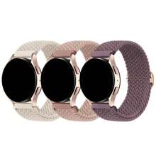 3 件/套尼龙表带兼容华为兼容三星 Galaxy Watch 6/5/4 40mm 44mm/Watch 6 Classic 43mm 47mm/Watch 5 Pro 45mm/Watch 4 Classic 42mm 46mm，20mm 22mm 18mm 快速释放替换运动表带