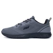 AOV Mens Walking Shoes With Arch Support All Day Standing Service Shoes Non Slip Work Tennis Sneakers - Xám - Xem 3