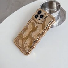 Electroplated Floral & Meteorite Pattern Silver Phone Case Compatible With IPhone 16/16 Pro/16 Pro Max/16 Plus/16e, Premium Design