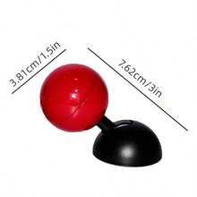 YuliSpy 汽車推按搖桿，汽車推按開關，汽車引擎啟動停止按鈕搖桿，全金屬球桿，汽車啟動按鈕，蓋子裝飾調諧汽車配件，模擬競賽風格（紅色） - 紅色 - 查看 3