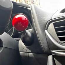 YuliSpy 汽車推按搖桿，汽車推按開關，汽車引擎啟動停止按鈕搖桿，全金屬球桿，汽車啟動按鈕，蓋子裝飾調諧汽車配件，模擬競賽風格（紅色） - 紅色 - 查看 5