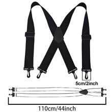 5cm Suspenders For Men Heavy Duty 4 Snap Hooks For Belt Loops Adjustable X Back - SDLB - View 2