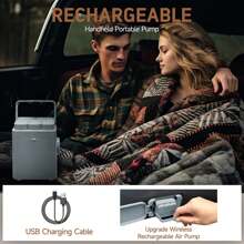 Umbrauto Truck Bed Inflatable Air Mattress For 5.5'-5.8' Full Size Pickup Truck Tent Air Beds With Built-In Rechargeable Electric Air Pump For Outdoor Camping - 黑色 - 查看 7