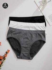 3入組多色無痕中腰舒適女士內褲 - 彩色 - 查看 1