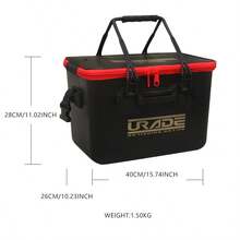 urade 硬殼誘餌儲水桶，一次成型的餌和裝備搭配用餌盒，輕便易攜帶 - 黑色 - 查看 10