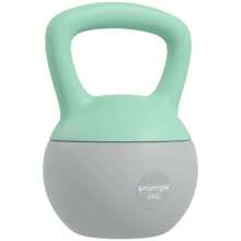 SPORTNOW Soft Kettlebell, Kettle Bell With Non-Slip Handle For Home Gym Weight Lifting And Strength Training, Grey And Green - Green - View 7
