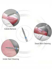 1个螺旋磨头预处理工具，用于美甲、去除死皮、修剪角质层、去除角蛋白。 - 銀色 - 查看 4