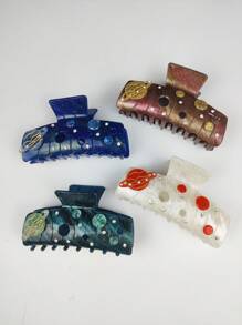 Kẹp tóc hình ngôi sao và mặt trăng lớn, kẹp tóc hình hành tinh không gian mát mẻ, thanh lịch và thiết thực, phụ kiện giữ tóc chắc chắn, thủ công, kẹp tóc hình phù thủy, kẹp tóc, kẹp tóc thu đông cho trang phục đi nghỉ của phụ nữ - sao trăng - Xem 9