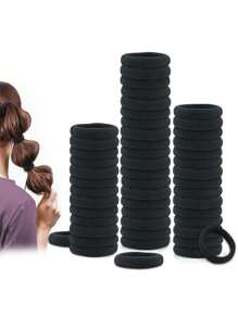 10-100pcs Simple Seamless High Elasticity Women's Basic Hair Ties, Suitable For Daily Use,Hair Accessories,Ponytail ,Hair Rope