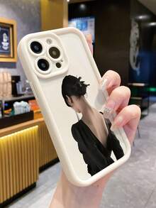 Mobile Phone Case With One Girl's Backless Pattern, Anti-Fingerprint Sand-Colored Finish, Compatible With Apple/Samsung/Xiaomi/Redmi/Infinix/Vivo/Oppo - Beige - View 4