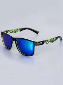 3 Pairs Unisex Square Colorful Decorative Glasses, Fashionable For Daily, Sports, Driving, Etc. - Multicolor - View 4
