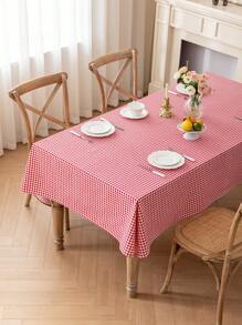 1 件简约圣诞红格子桌布，甜美喜庆的餐具柜/橱柜防尘罩布，日常家居装饰，适合野餐、露营、聚会、晚宴、生日、派对、节日、圣诞节、感恩节 - 紅色 - 查看 17