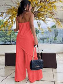 Women Jumpsuits - Watermelon Pink - View 2
