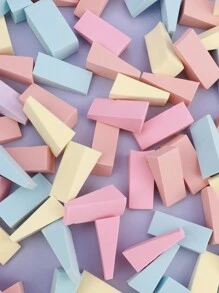 50个装化妆海绵粉扑，化妆海绵，散粉扑，干湿两用化妆海绵 - 彩色 - 查看 8