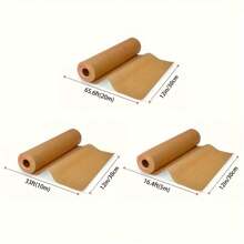 1 Roll, Heavy Duty Unbleached Parchment Paper Roll For Baking, Cooking, Grilling, Air Fryer And Steaming - Non-Stick, Silicone Oil Coated - Kitchen Accessories And Home Kitchen Items Back To School