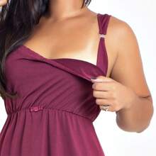 Plus Size Nightgowns & Sleepshirts - Màu hồng gỉ - Xem 4