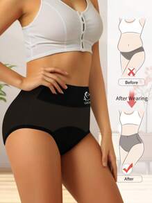 MIOTAN 4条装女士生理内裤三角裤防漏舒适三角裤 - 黑色 - 查看 4