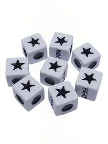 5pcs 16mm Rounded Double Color Dice For Party Games, Tabletop Board Games, Beach Games, Perfect For Parties, Board Games And More - Multicolor - View 3