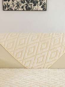 1入組毛絨沙發坐墊，厚實保暖，現代簡約設計，全季節適用，防滑，可機洗，防塵，防污，不褪色及脫落，適用於L型及1/2/3/4人位沙發，適用於秋冬季節 - 米色 - 查看 6