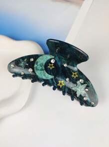 Kẹp tóc hình ngôi sao và mặt trăng lớn, kẹp tóc hình hành tinh không gian mát mẻ, thanh lịch và thiết thực, phụ kiện giữ tóc chắc chắn, thủ công, kẹp tóc hình phù thủy, kẹp tóc, kẹp tóc thu đông cho trang phục đi nghỉ của phụ nữ - sao trăng - Xem 7