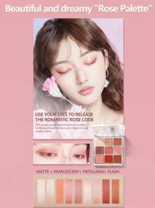 Zeesea 9-Color Eyeshadow Palette - Easy To Apply And Blend, Long-Lasting Eyeshadow Palette - 12. Rose Garden - View 5