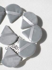 10pcs Triangle Velvet Powder Puff Mini Face Makeup Sponge, Washable Lightweight Cosmetic Tool For All Skin Types, Beginners, Ideal For Wet And Dry Powder Application,Makeup,Cheap,Room Decor,Vanity,Travel,Bedroom,Makeup Accessories,Puff,Makeup Blender,Powder Puff,Makeup Sponge