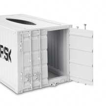 Shipping Container Style Tissue Box Metal Iron Storage Box Red,Metal Shipping Container Tissue Box Cover Red,Blue,White,Iron Container Tissue Box Cover,  Vintage Classical Tissue Box Cover Holder, Desktop Ornaments Metal Tissue Box For Home - 白色 - 查看 5