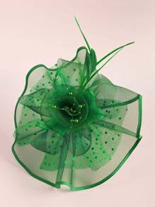 1 buc pălării Fascinators pentru femei anii '50 accesoriu de cap cu voal flori cocktail nuntă petrecere ceai biserică Derby pălărie